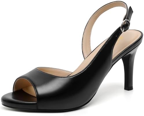 Amazon.com | Lyngixko Women's Sexy High Heels Peep Toe Ankle Strap